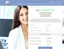 Tablet Screenshot of debtcafe.com